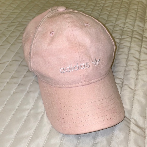 adidas Accessories - NWOT Adidas Pink Suede Adjustable Cap Hat